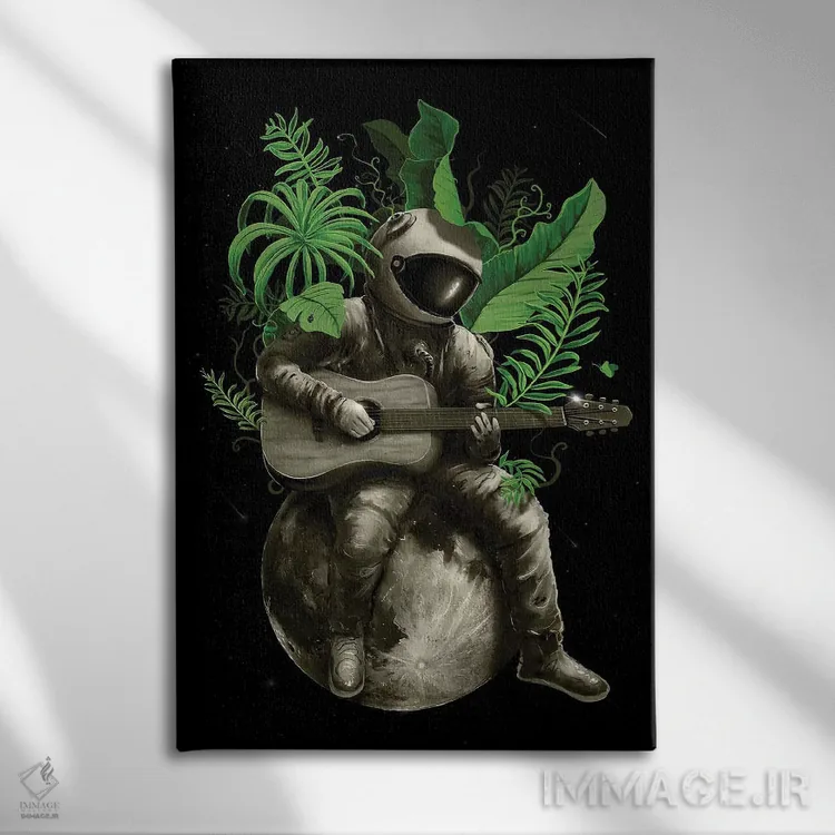 تابلو دکوراتیو زنگ استوایی-نجومی اثر نایس بلید - نمای روبهرو روی دیوار