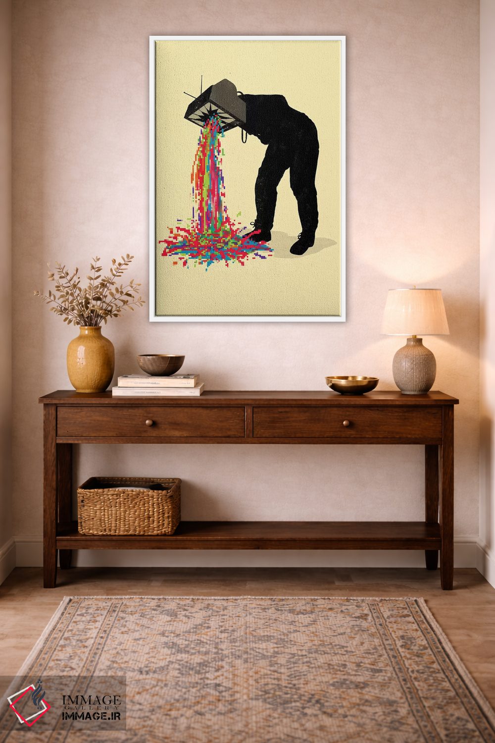 تابلو دکوراتیو استفراغ پیکسلی اثر نایس بلید - D1W