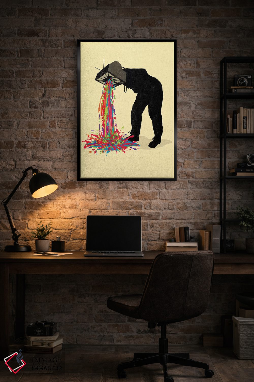 تابلو دکوراتیو استفراغ پیکسلی اثر نایس بلید - D4B