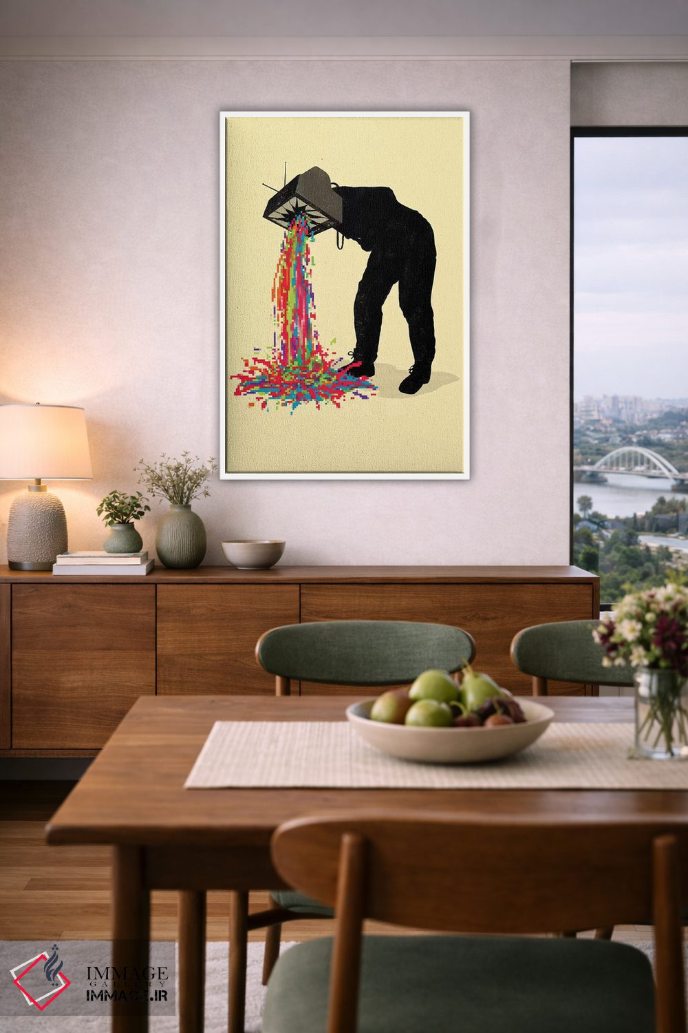 تابلو دکوراتیو استفراغ پیکسلی اثر نایس بلید - D5W