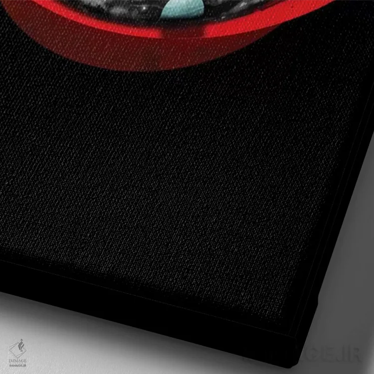 تابلو دکوراتیو رامن کیهانی ۲ اثر نایس بلید - نمای نزدیک بافت بوم