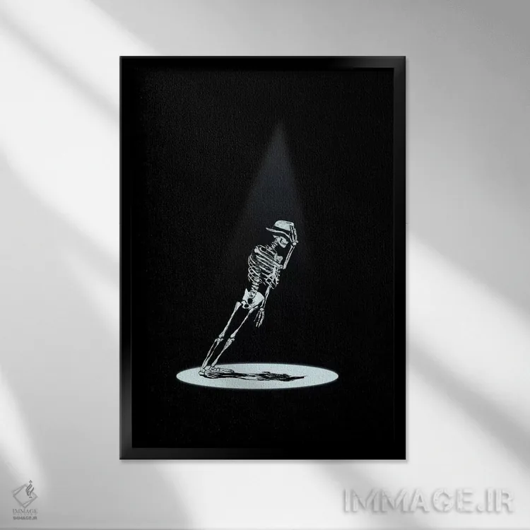 تابلو دکوراتیو ضد جاذبه اثر نایس بلید - نمای قابدار مشکی