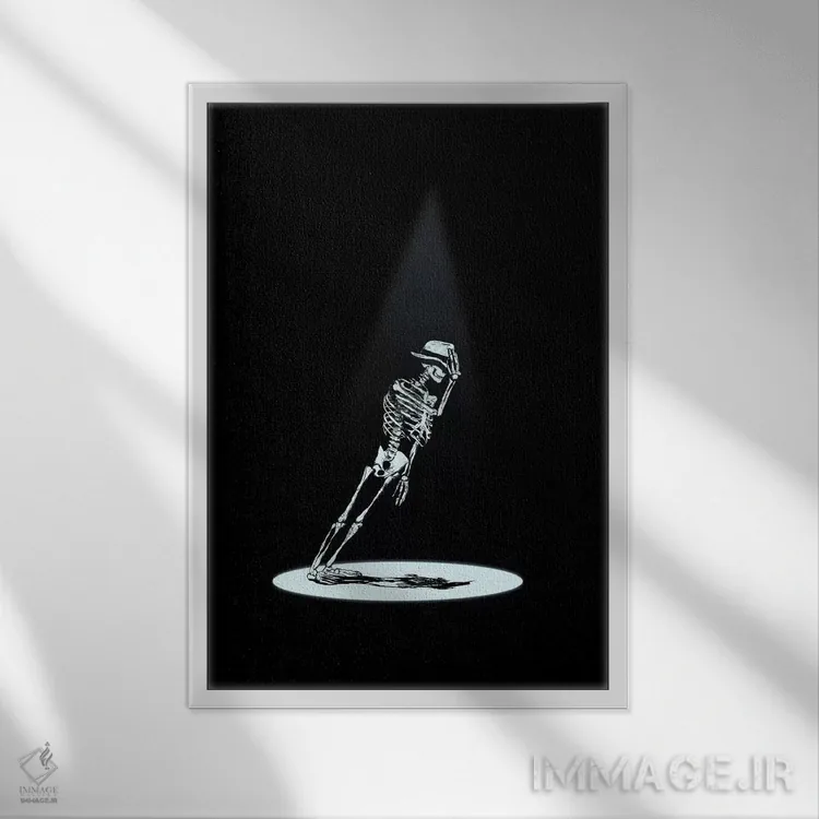 تابلو دکوراتیو ضد جاذبه اثر نایس بلید - نمای قابدار سفید