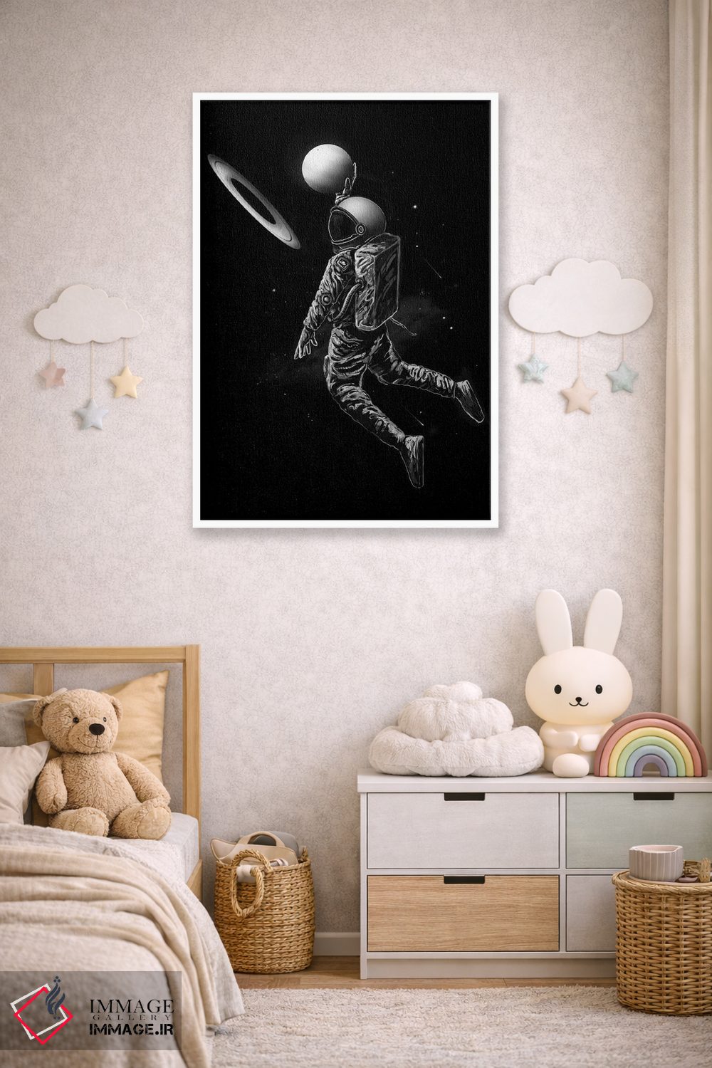 تابلو دکوراتیو دانک زحل اثر نایس بلید - D4W