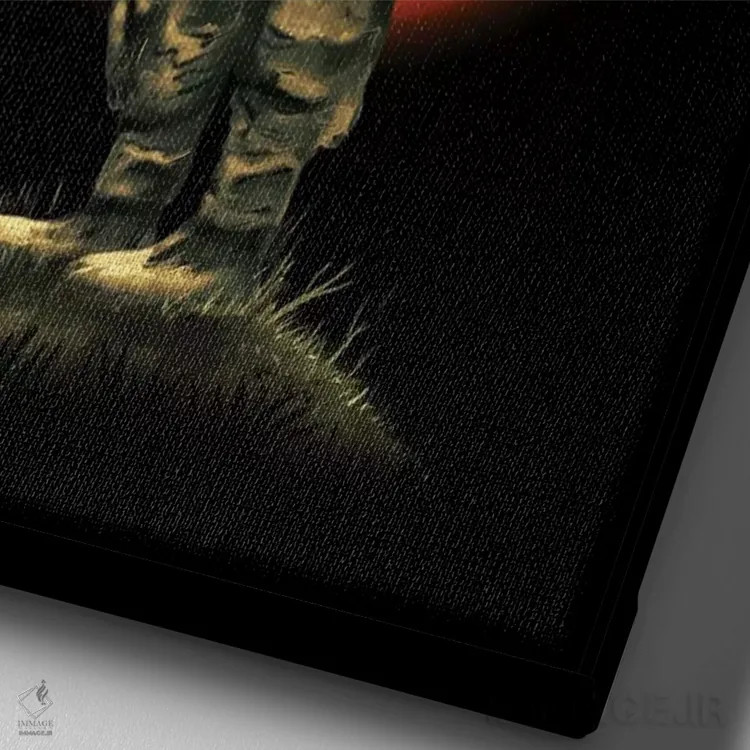 تابلو دکوراتیو مرا به ماه ببر اثر نایس بلید - نمای نزدیک بافت بوم