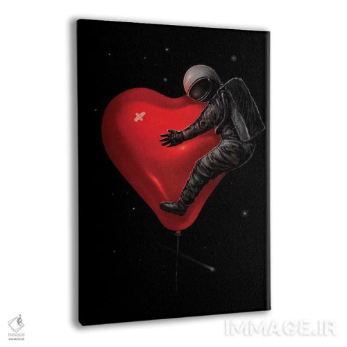 تابلو دکوراتیو عشق فضایی اثر نایس بلید - نمای پرسپکتیو محصول