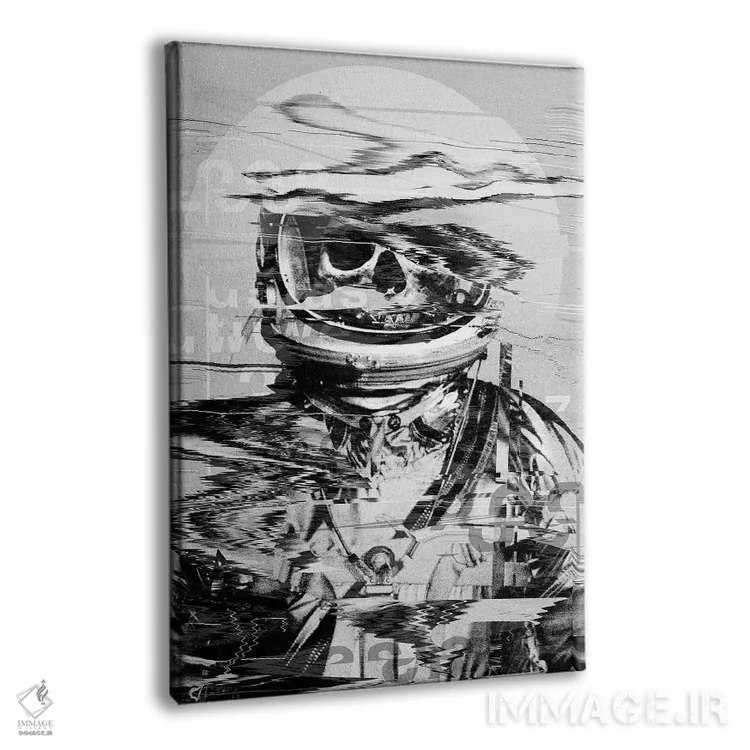 تابلو انتزاعی جمجمه نجومی اثر نایس بلید - نمای پرسپکتیو محصول