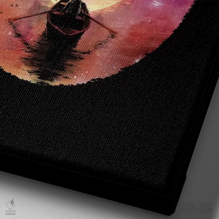 تابلو دکوراتیو اتحاد طبیعت اثر نایس بلید - نمای نزدیک بافت بوم