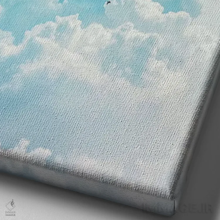 تابلو دکوراتیو جست وجو اثر نایس بلید - نمای نزدیک بافت بوم