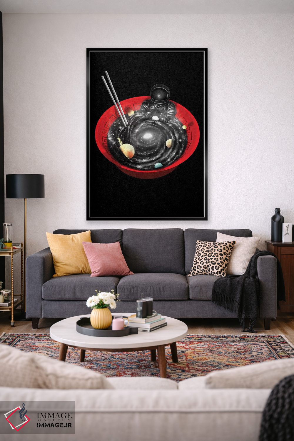 تابلو دکوراتیو حمام رامن فضایی اثر نایس بلید - D2B