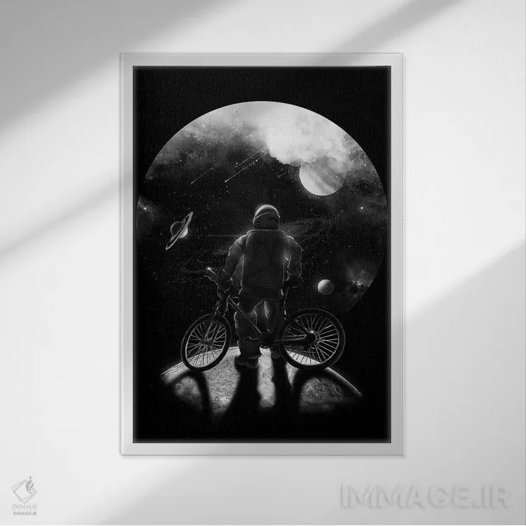 تابلو دکوراتیو رفت وآمدکننده اثر نایس بلید - نمای قابدار سفید