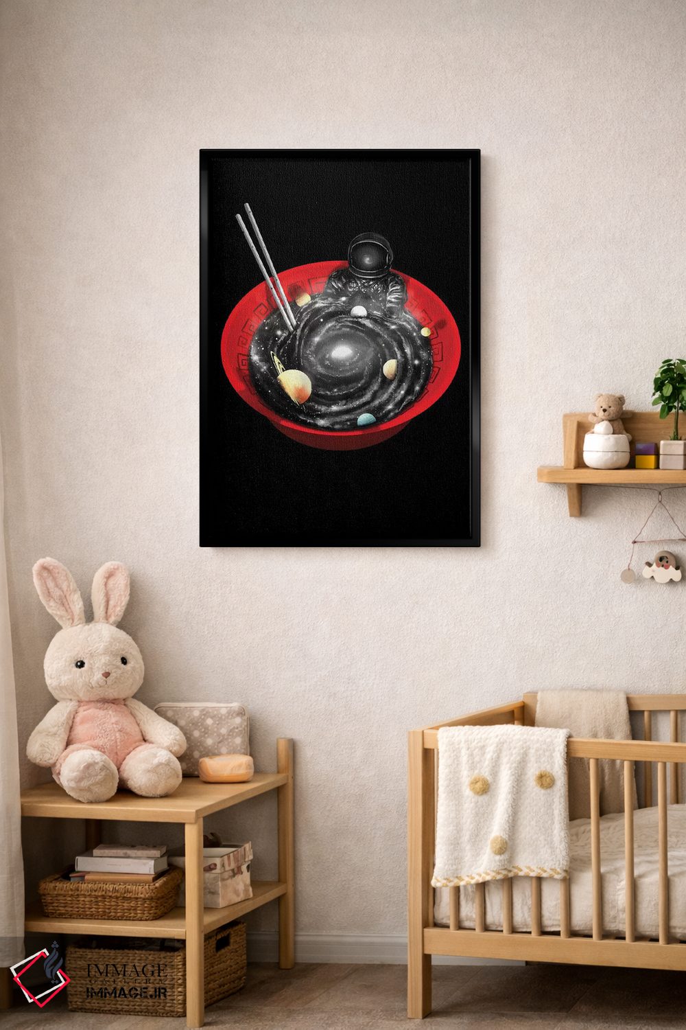 تابلو دکوراتیو حمام رامن فضایی اثر نایس بلید - D5B