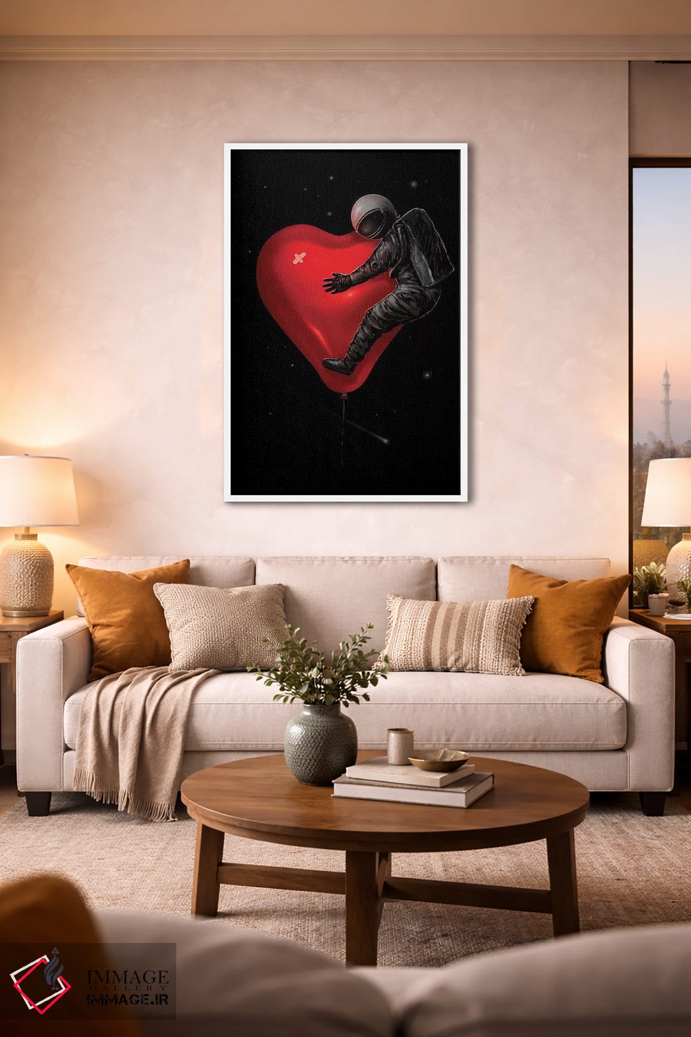 تابلو دکوراتیو عشق فضایی اثر نایس بلید - D1W