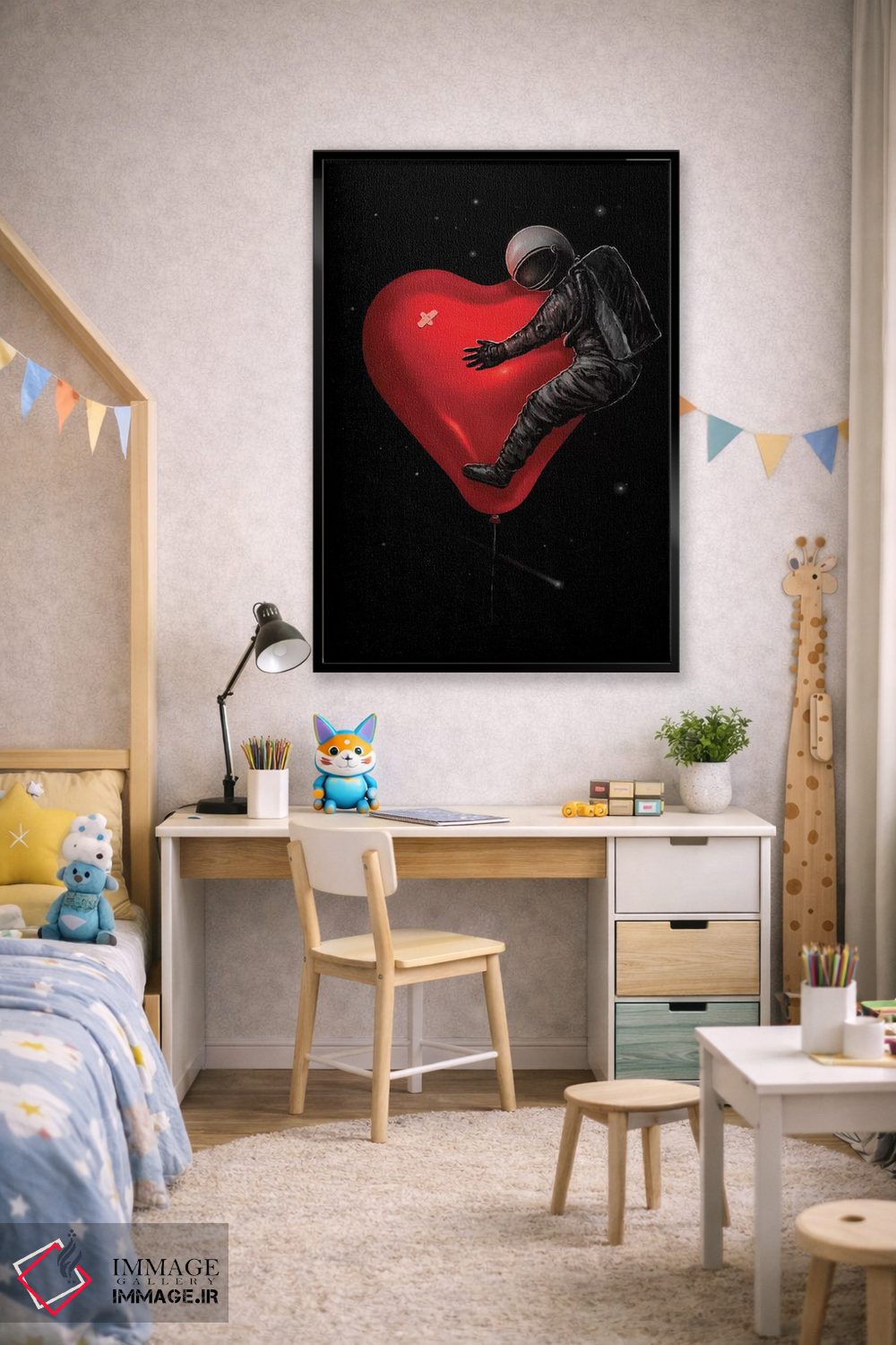 تابلو دکوراتیو عشق فضایی اثر نایس بلید - D2B