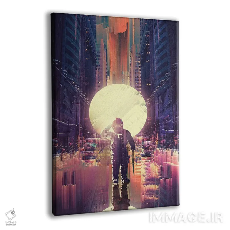 تابلو دکوراتیو گم شده در شهر اثر نایس بلید - نمای پرسپکتیو محصول