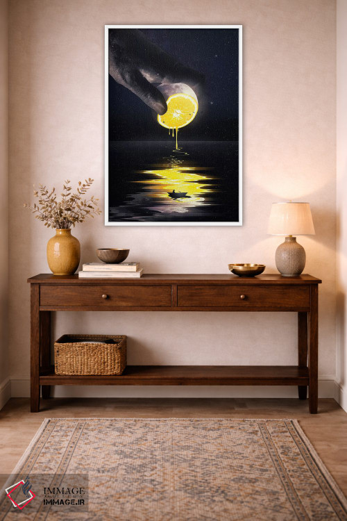 تابلو دکوراتیو ماه اثر نایس بلید - D4W