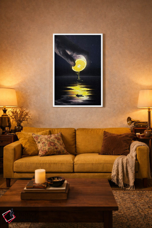 تابلو دکوراتیو ماه اثر نایس بلید - D3W