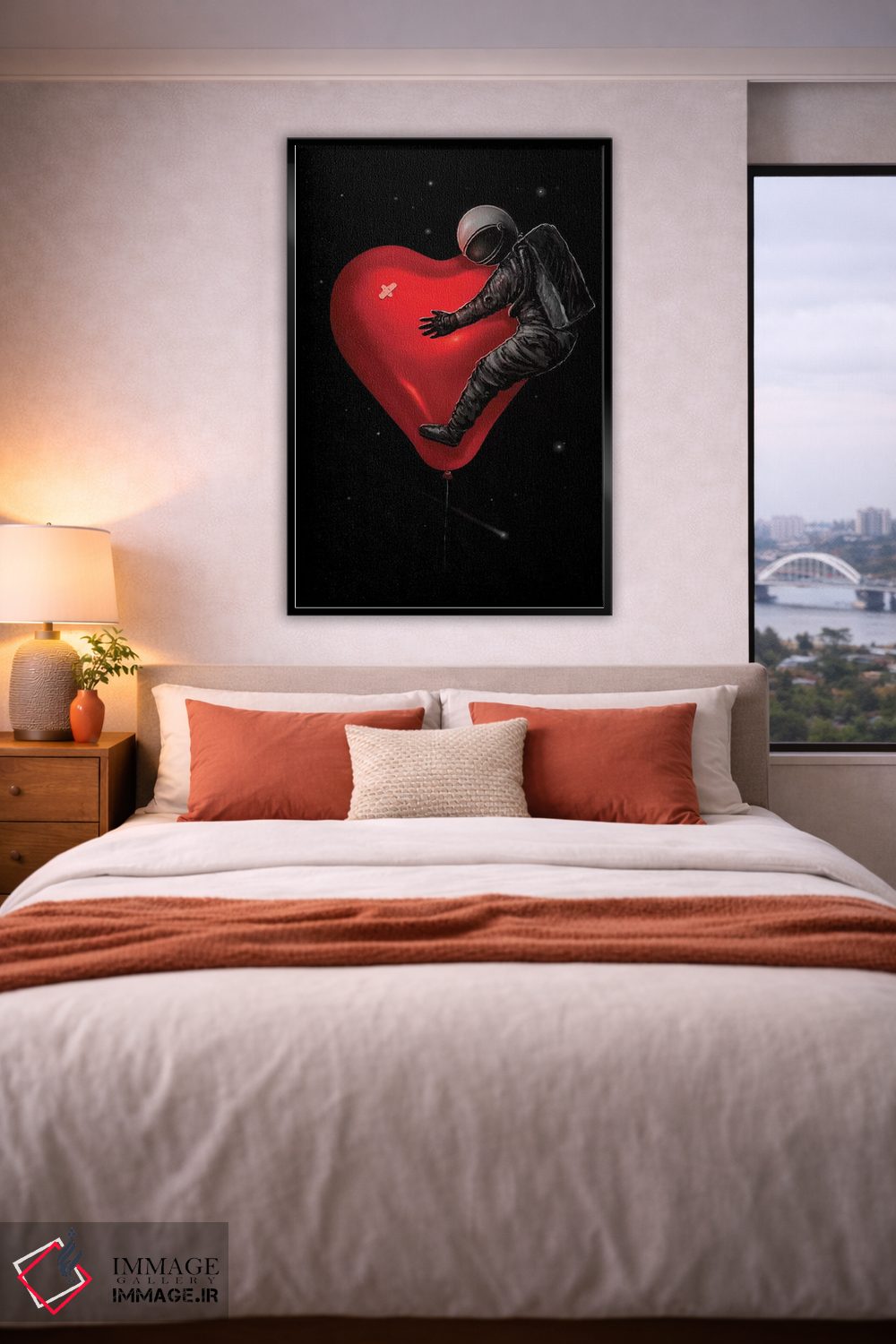 تابلو دکوراتیو عشق فضایی اثر نایس بلید - D5B