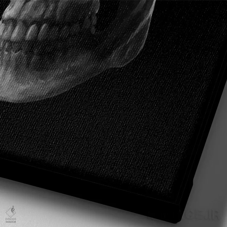 تابلو دکوراتیو رکوردهای مرده اثر نایس بلید - نمای نزدیک بافت بوم