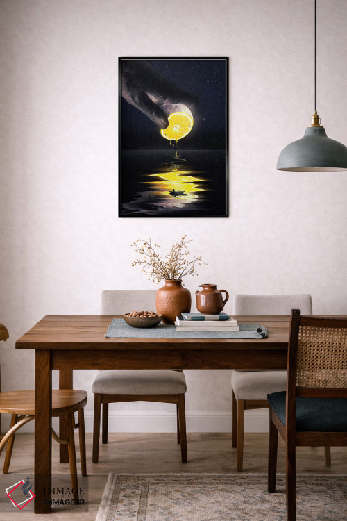 تابلو دکوراتیو ماه اثر نایس بلید - D6B