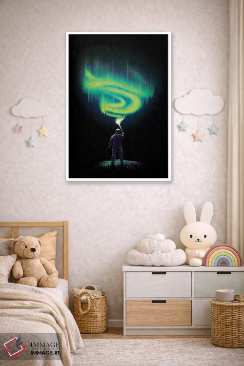 تابلو دکوراتیو درخشان سازی شفق قطبی اثر نایس بلید - D4W