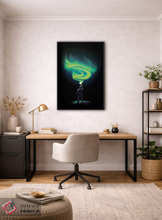 تابلو دکوراتیو درخشان سازی شفق قطبی اثر نایس بلید - D5B