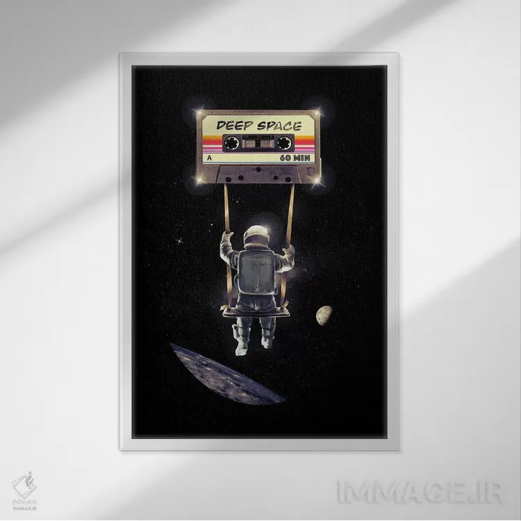 تابلو دکوراتیو میکس تیپ اعماق فضا اثر نایس بلید - نمای قابدار سفید