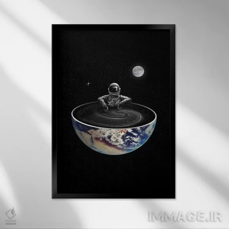 تابلو دکوراتیو آسان اثر نایس بلید - نمای قابدار مشکی