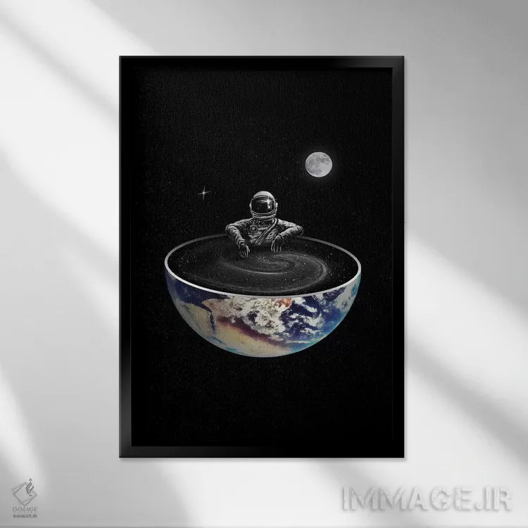 تابلو دکوراتیو آسان اثر نایس بلید - نمای قابدار مشکی