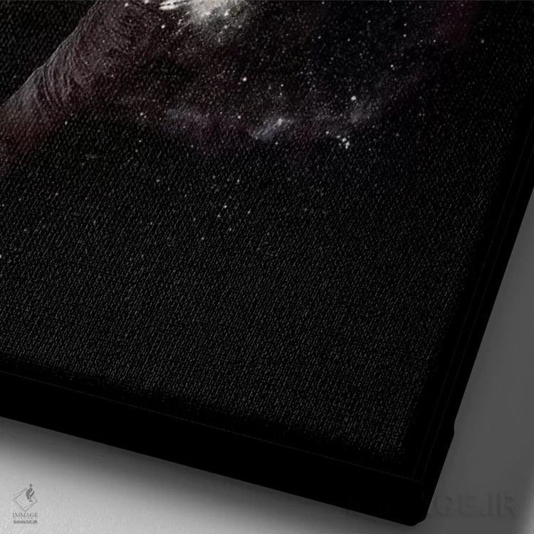 تابلو دکوراتیو در نهایت جهان کوچکی است اثر نایس بلید - نمای نزدیک بافت بوم