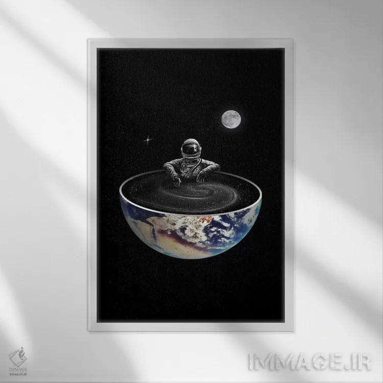 تابلو دکوراتیو آسان اثر نایس بلید - نمای قابدار سفید