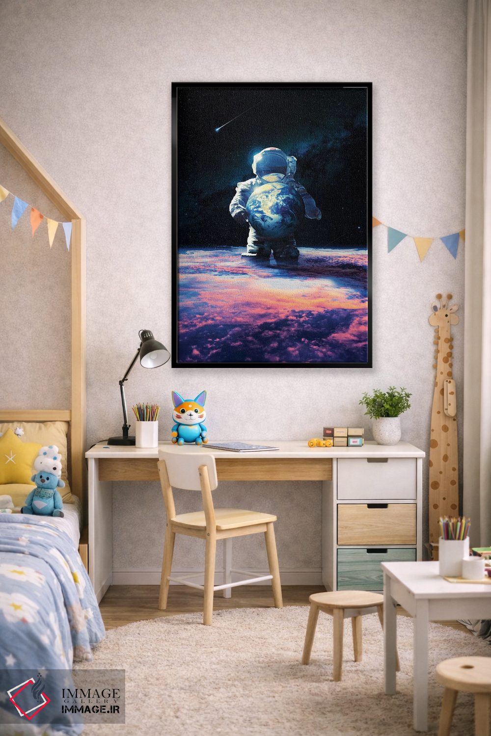 تابلو دکوراتیو پیاده شدن اثر نایس بلید - D2B