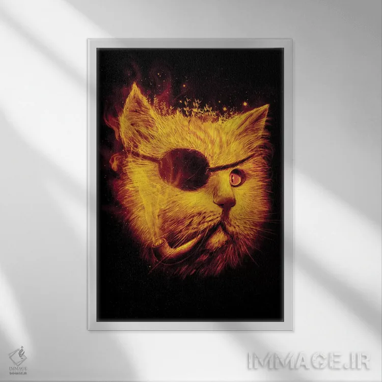 تابلو دکوراتیو چشم آیری اثر نایس بلید - نمای قابدار سفید