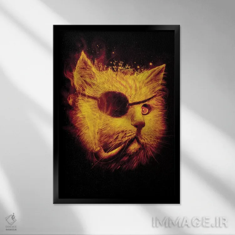 تابلو دکوراتیو چشم آیری اثر نایس بلید - نمای قابدار مشکی