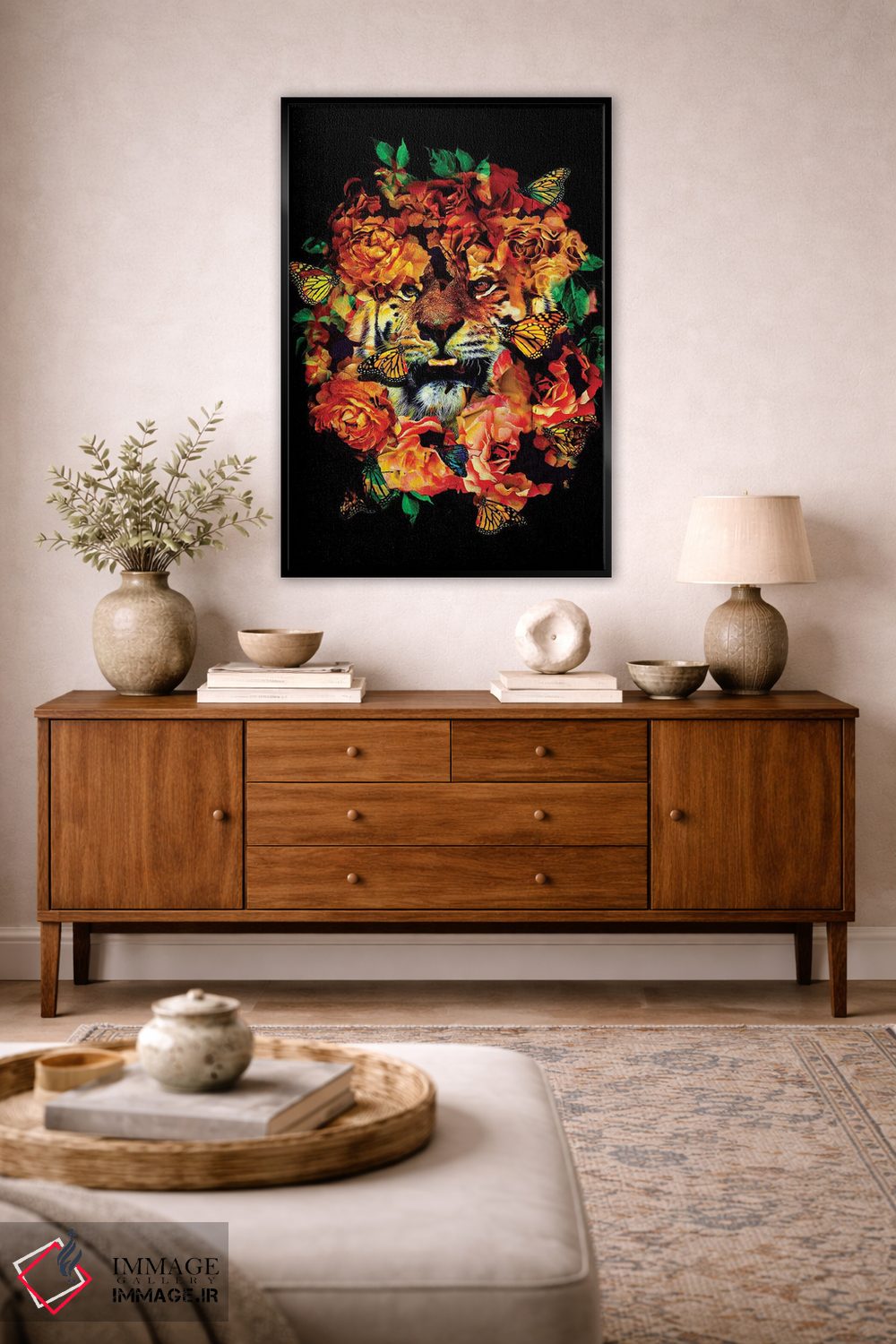 تابلو انتزاعی گل های وحشی اثر نایس بلید - D5B