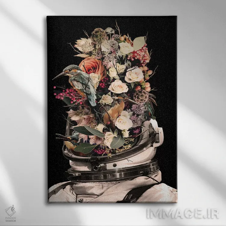 تابلو دکوراتیو شکوفه اثر نایس بلید - نمای روبهرو روی دیوار