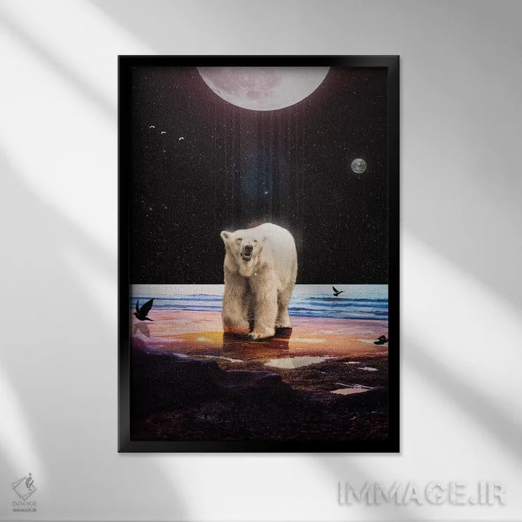 تابلو دکوراتیو روح تنها اثر نایس بلید - نمای قابدار مشکی