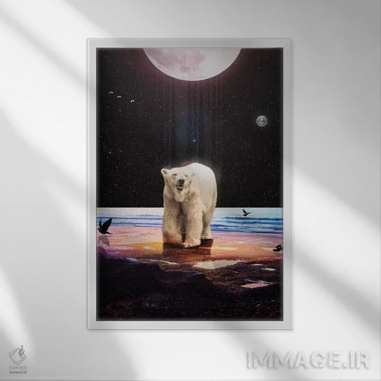 تابلو دکوراتیو روح تنها اثر نایس بلید - نمای قابدار سفید