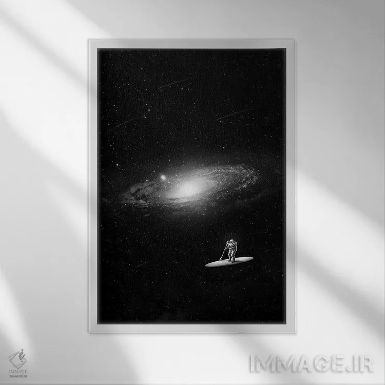 تابلو دکوراتیو آواره اثر نایس بلید - نمای قابدار سفید