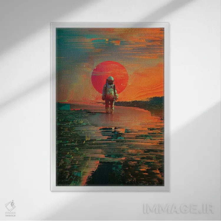 تابلو دکوراتیو انفجار اثر نایس بلید - نمای قابدار سفید