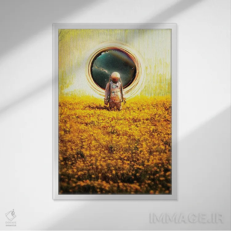تابلو دکوراتیو دوباره می بینمت اثر نایس بلید - نمای قابدار سفید