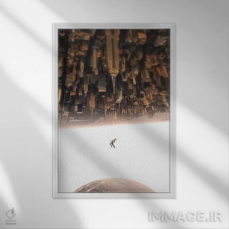 تابلو دکوراتیو رستگاری ۲ اثر نایس بلید - نمای قابدار سفید