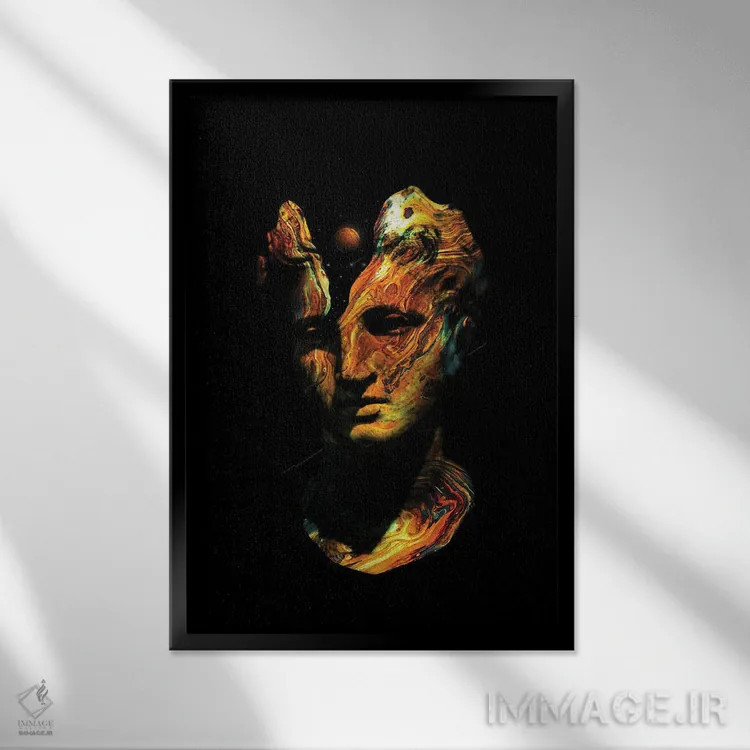 تابلو دکوراتیو خاطره شکسته ۳ اثر نایس بلید - نمای قابدار مشکی