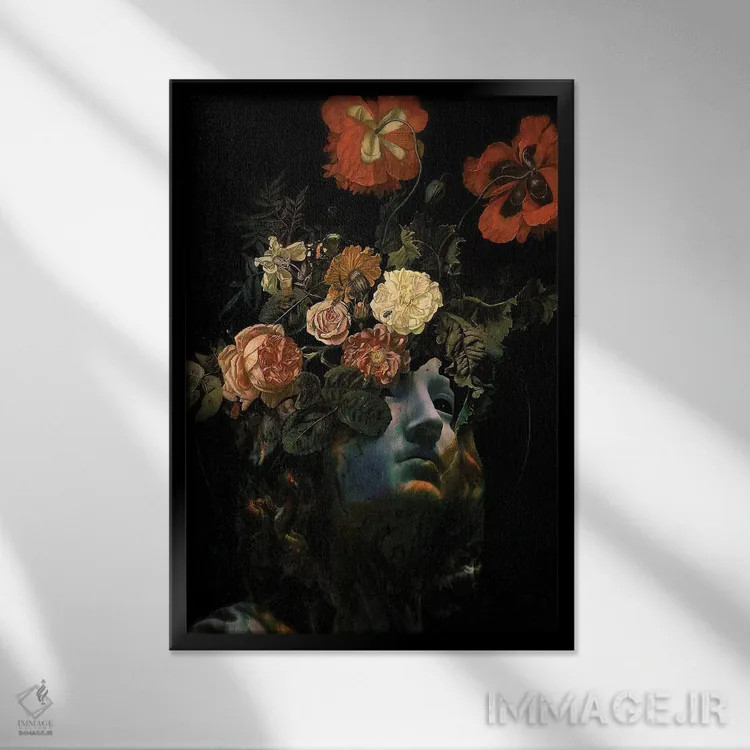 تابلو دکوراتیو خاطره شکسته ۴ اثر نایس بلید - نمای قابدار مشکی