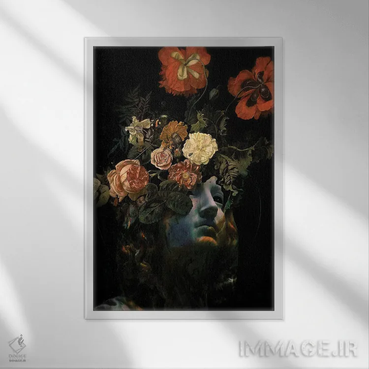 تابلو دکوراتیو خاطره شکسته ۴ اثر نایس بلید - نمای قابدار سفید