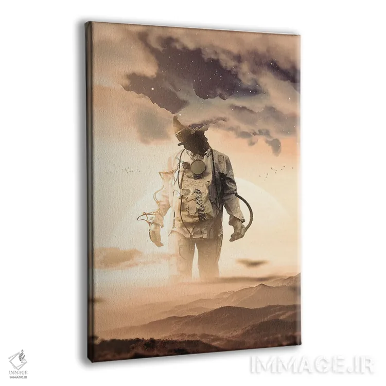 تابلو دکوراتیو Head In The Clouds,پا روی زمین، سر در ابرها اثر نایس بلید - نمای پرسپکتیو محصول