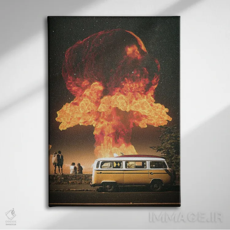 تابلو دکوراتیو توقف کوتاه اثر نایس بلید - نمای روبهرو روی دیوار