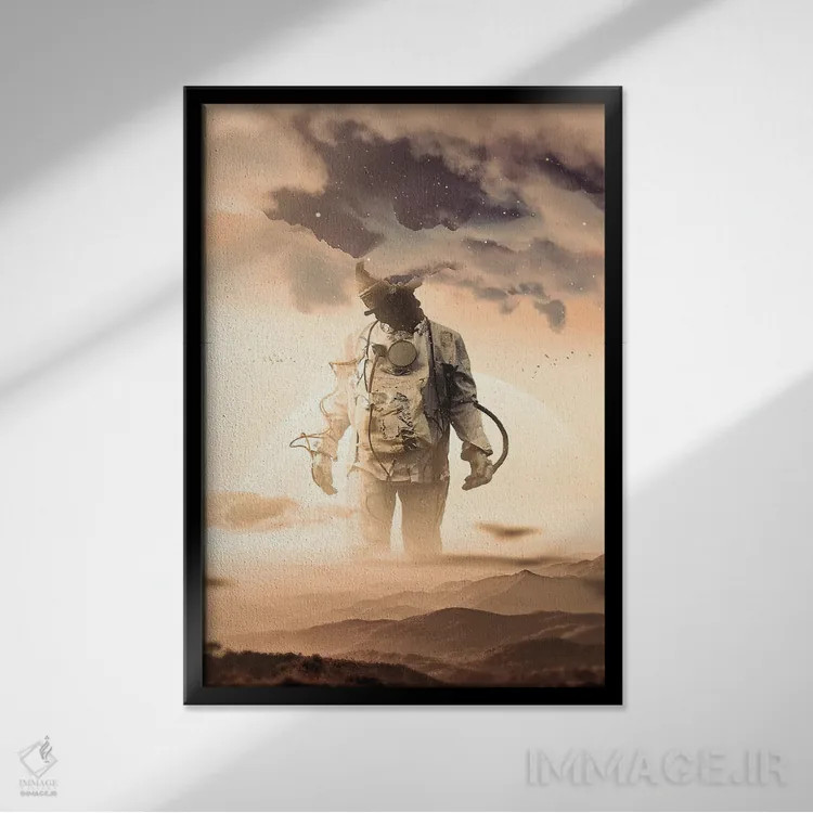 تابلو دکوراتیو Head In The Clouds,پا روی زمین، سر در ابرها اثر نایس بلید - نمای قابدار مشکی