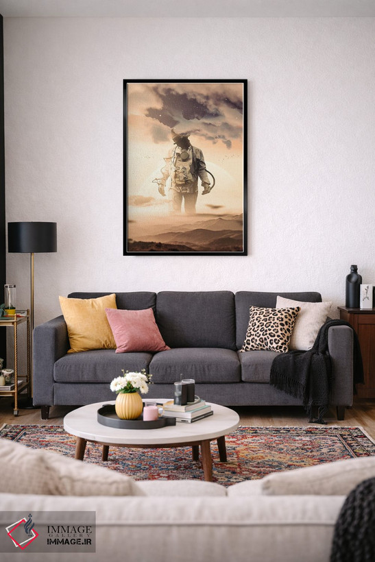 تابلو دکوراتیو Head In The Clouds,پا روی زمین، سر در ابرها اثر نایس بلید - D3B