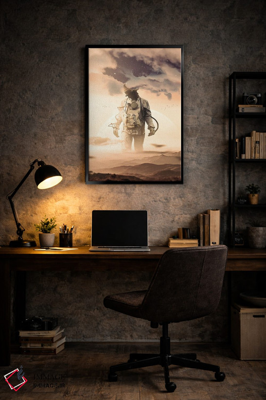 تابلو دکوراتیو Head In The Clouds,پا روی زمین، سر در ابرها اثر نایس بلید - D6B